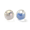 Transparent UV Plating Rainbow Iridescent Acrylic Beads OACR-P015-03-2