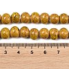 Handmade Fancy Antique Glazed Porcelain Ceramic Round Beads Strands PORC-L019-8mm-02-3