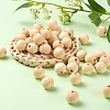 104Pcs 26 Style Unfinished Natural Wood European Beads WOOD-LS0001-03-5