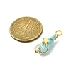 2Pcs Electroplated Natural Quartz Crystal Dyed Copper Wire Wrapped Pendants PALLOY-JF03166-01-2