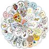 Light Bulb with Flower Pattern Self-Adhesive Picture Stickers DIY-P069-01-1