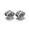 Hollow 925 Sterling Silver European Beads OPDL-L017-009TAS-1