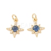 Eco-Friendly Brass Micro Pave Cubic Zirconia Charms KK-I698-28G-3