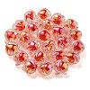 UV Plating Rainbow Iridescent Acrylic Beads OACR-F004-02B-3