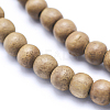 Natural Camphor Wood Beads Strands WOOD-P011-10-10mm-3