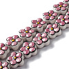 Handmade Porcelain Flower Beads Strands PORC-F003-01F-1