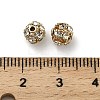 6mm Brass Crystal Rhinestone Beads KK-S519-01A-01G-3