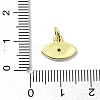 Eye Theme Brass Micro Pave Cubic Zirconia Charms KK-H475-58G-04-3