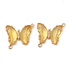 Brass Pave Faceted Glass Connector Charms FIND-Z020-04Q-1