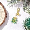 Christmas Gift Handmade Glass Seed Beads Pendant Decoraitons HJEW-MZ00350-02-1
