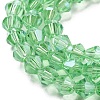 Transparent Electroplate Glass Beads Strands EGLA-A039-T4mm-A24-3