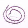 Natural Lepidolite/Purple Mica Beads Strands X-G-G823-16-3mm-2