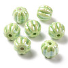 Glazed Porcelain Beads PORC-G010-01G-1