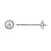 925 Sterling Silver Stud Earring Findings STER-K167-027B-S-4