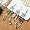 Alloy Woven Web/Net with Feather Pendant Decorations HJEW-TA00117-2