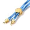 Half Finished Twisted Milan Rope Slider Bracelets FIND-G032-01G-15-4
