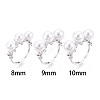 Flower Brass Micro Pave Clear Cubic Zirconia Adjustable Ring Settings KK-T076-57P-4