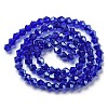 Transparent Electroplate Glass Beads Strands GLAA-F029-2mm-C06-2