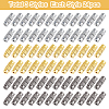 72Pcs 3 Colors Column Brass Screw Clasps KK-HS0015-63-3