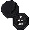 Velvet Cover Plastic Couple Ring Box VBOX-WH20001-02B-1