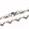 304 Stainless Steel Heart Link Bracelets X-BJEW-M121-03P-2