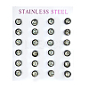 304 Stainless Steel Ear Studs STAS-I113-01B-3