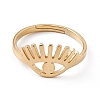 Ion Plating(IP) 201 Stainless Steel Evil Eye Adjustable Ring for Women RJEW-K238-13G-1