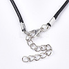 Waxed Cord Necklace Making with Iron Findings NJEW-R229-2.0mm-02-3