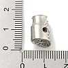 Brass Micro Pave Black Cubic Zirconia Beads ZIRC-P119-02P-02-3