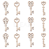 100Pcs Unfinished Wood Pendants WOOD-CJ0001-55-4
