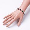 304 Stainless Steel Glass Link Bracelets BJEW-JB02795-5