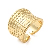 Tartan Brass Wide Open Cuff Rings for Women RJEW-A046-11G-1