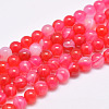 Natural Striped Agate/Banded Agate Bead Strands G-G962-8mm-04-1