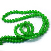 Baking Paint Imitation Jade Glass Round Bead Strands X-DGLA-Q021-8mm-10-3