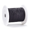 Braided Cowhide Leather Cord NWIR-N005-01G-3mm-2