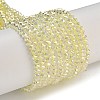 Electroplate Glass Beads Strands GLAA-Q105-04W-1