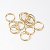 Eco-Friendly PVD Vacuum Plating & Long-Lasting Plated Brass Open Jump Rings KK-E663-10mm-G-1