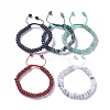 Adjustable Natural & Synthetic Mixed Stone Braided Bead Bracelets BJEW-F369-A-2