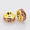 Brass Rhinestone Spacer Beads RB-A014-Z8mm-27G-2