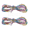 Rubber Rhinestone Shoelaces AJEW-WH0752-498C-1