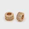 Brass Cubic Zirconia Beads ZIRC-F001-108RG-1