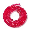 Baking Electroplate Glass Beads Strands X-DGLA-A039-J4mm-B21-2