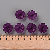 Transparent Frosted Acrylic Bead Caps MACR-S371-04A-743-4