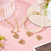 2Pcs Brass Micro Pave Cubic Zirconia Pendants KK-TA0002-78B-G-4