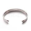 Tarnish Resistant 304 Stainless Steel Cuff Bangles BJEW-G478-P-2