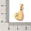 304 Stainless Steel Heart Pendants with Rhinestone STAS-Z103-01G-18-3