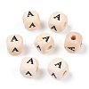 Printed Natural Schima Wood Beads WOOD-TAC0005-29B-01A-1