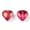 Transparent Spray Painted Glass Beads GLAA-R211-02-B07-3