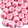 Round Striped Resin Beads X-RESI-R158-20mm-06-2