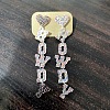 Word HOWDY Acrylic Dangle Stud Earrings FS-WGBB6AA-07-1